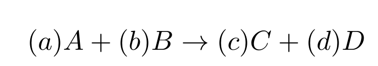 equação química para estequiometria
